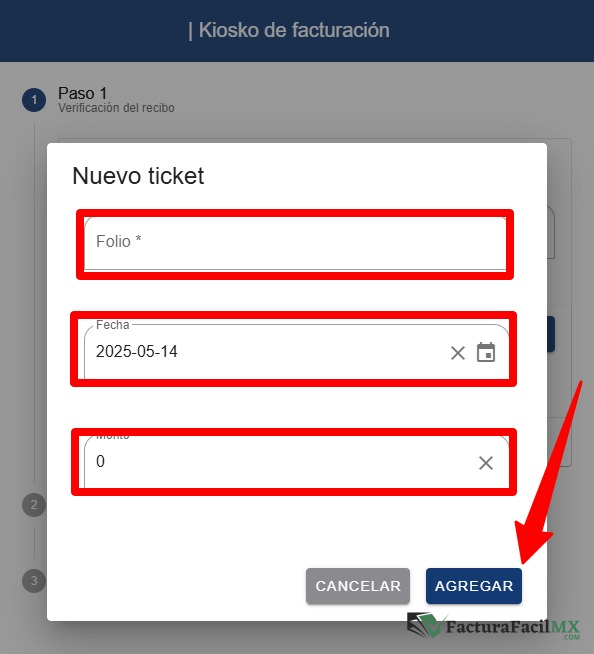Facturación Quick Learning en Línea de Tickets