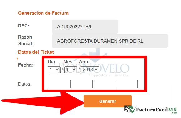 Facturación Arteli en Línea de Tickets 8 Facturación Arteli en Línea de Tickets