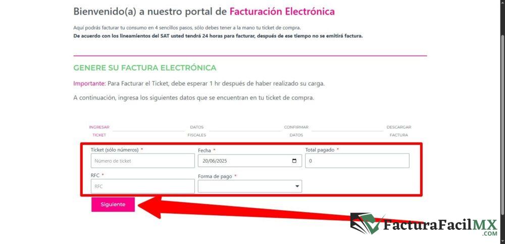 Facturación Rendichicas en Línea de Tickets 8 Facturación Rendichicas en Línea de Tickets