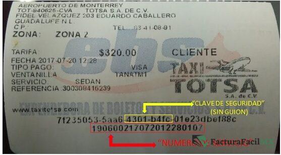 Facturación Taxi Totsa en Línea de Tickets 7 Facturación Taxi Totsa en Línea de Tickets