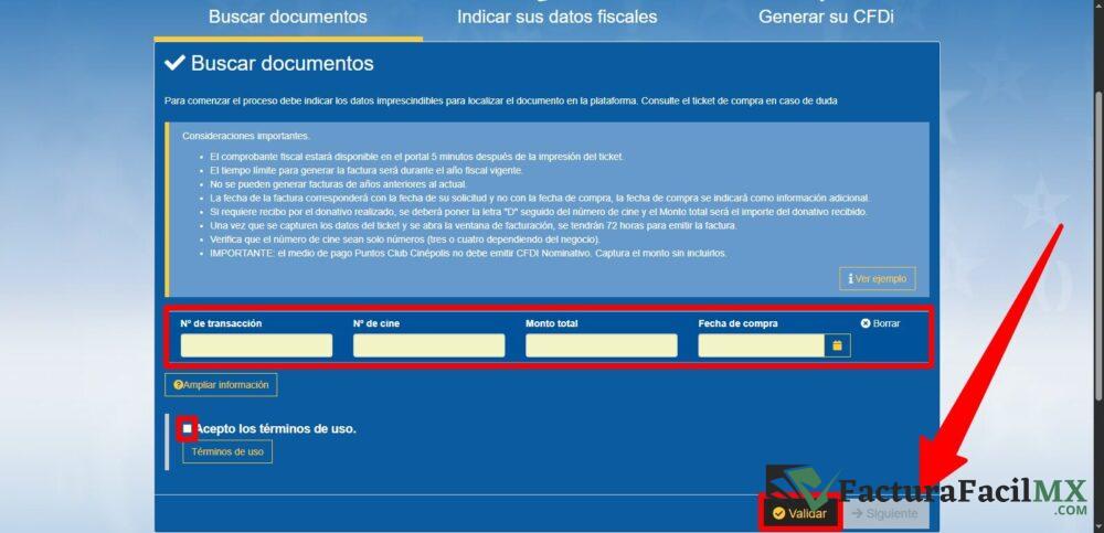 Facturación Cinépolis en Línea de Tickets 8 Facturación Cinépolis en Línea de Tickets