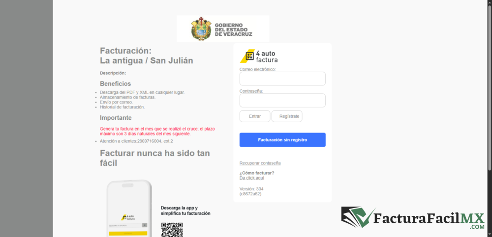 Facturación Caseta La Antigua en Línea de Tickets 6 Facturación Caseta La Antigua en Línea de Tickets
