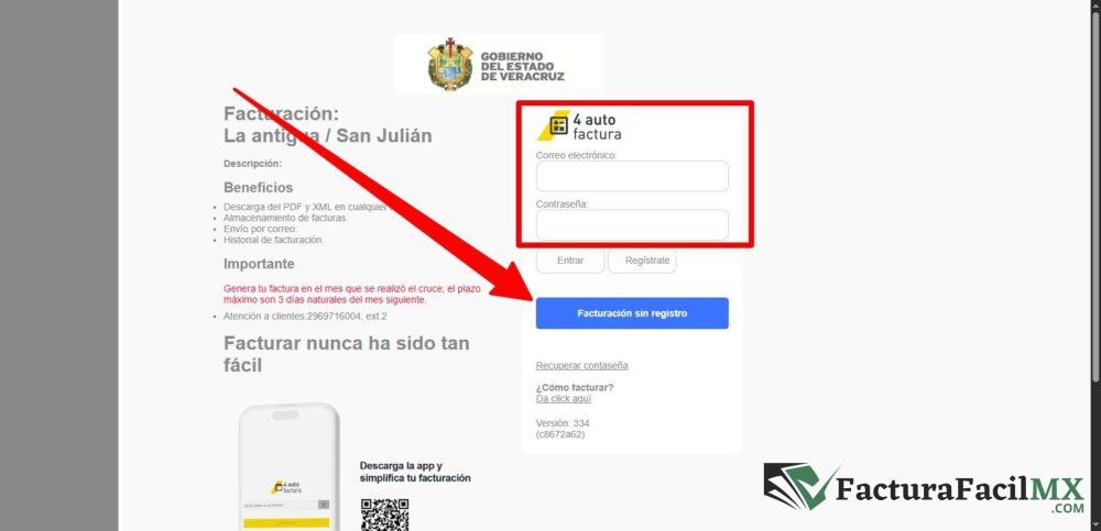 Facturación Caseta La Antigua en Línea de Tickets 9 Facturación Caseta La Antigua en Línea de Tickets