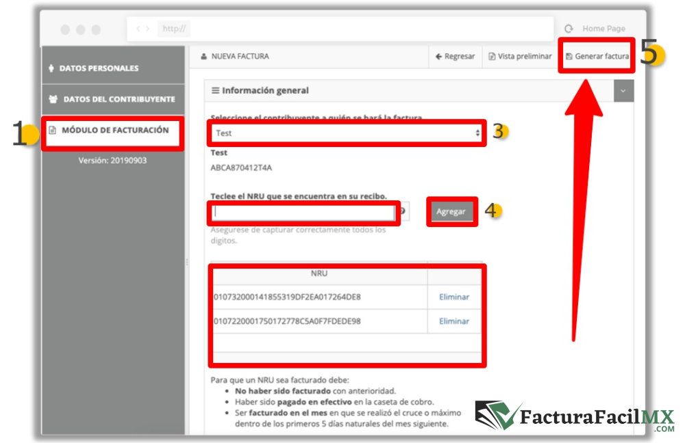 Facturación Caseta La Antigua en Línea de Tickets 11 Facturación Caseta La Antigua en Línea de Tickets