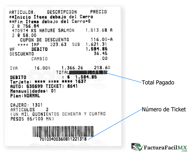 Facturación Costco en Línea de Tickets 7 Facturación Costco en Línea de Tickets