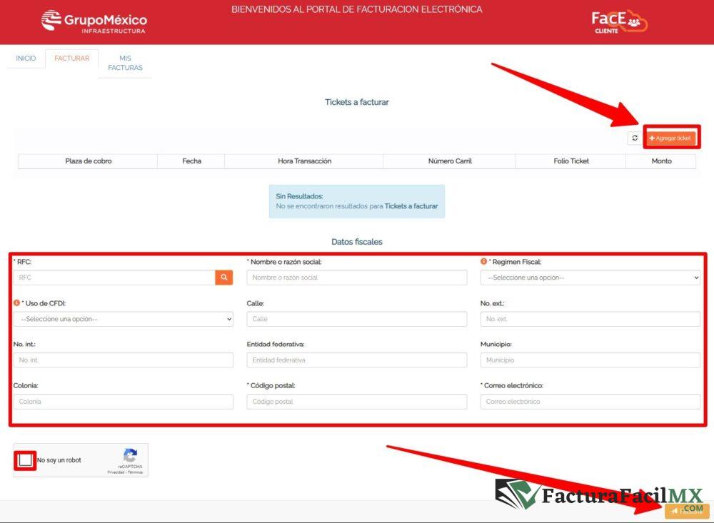 Facturación GMAutopista en Línea de Tickets 7 Facturación GMAutopista en Línea de Tickets
