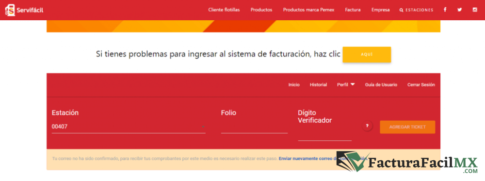 Facturación Servifácil en Línea de Tickets 9 Facturación Servifácil en Línea de Tickets