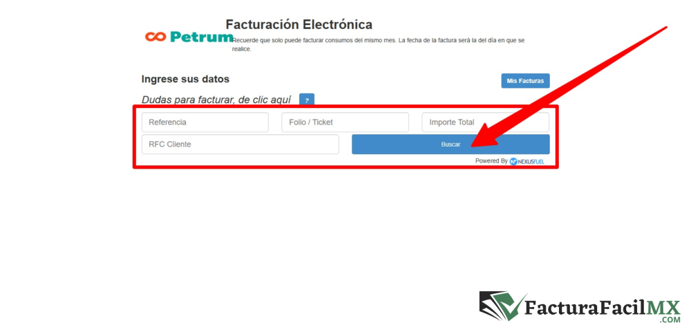 Facturación Petrum en Línea de Tickets 8 Facturación Petrum en Línea de Tickets