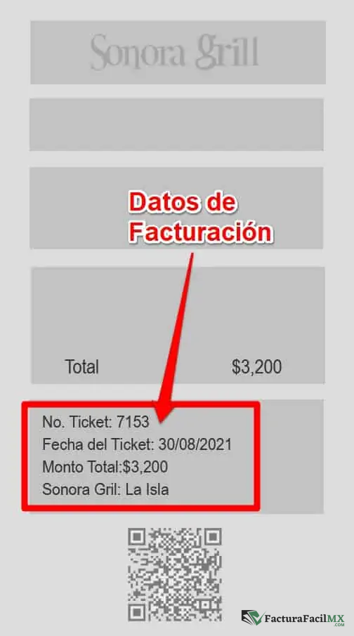 Facturación Sonora Grill en Línea de Tickets 6 Facturación Sonora Grill en Línea de Tickets