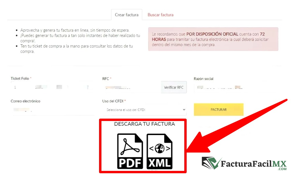 Facturación Woolworth en Línea de Tickets