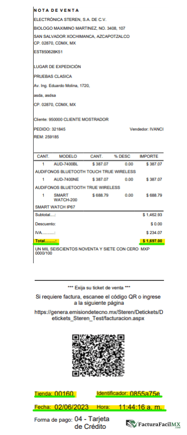 Facturación Steren en Línea de Tickets 6 Facturación Steren en Línea de Tickets