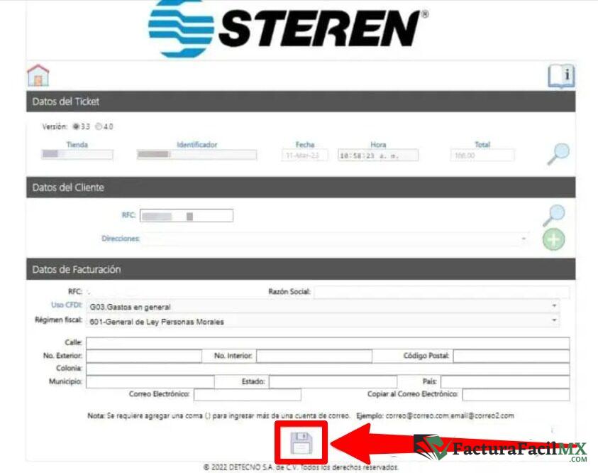 Facturación Steren en Línea de Tickets 9 Facturación Steren en Línea de Tickets